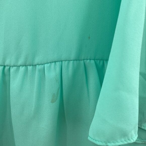 3For$20 Charming Charlie Teal NWT Off shoulder Blouse size Small - Picture 7 of 7